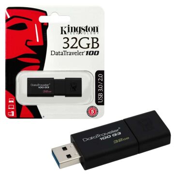 Kıngston 32 GB Usb 3.0 DT 100 G3 (DT100G3/32GB)