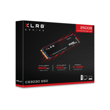 PNY XLR8 CS3030 M280CS3030-250-RB 250GB 3500/1050MB/s PCIe NVMe M.2 SSD Disk