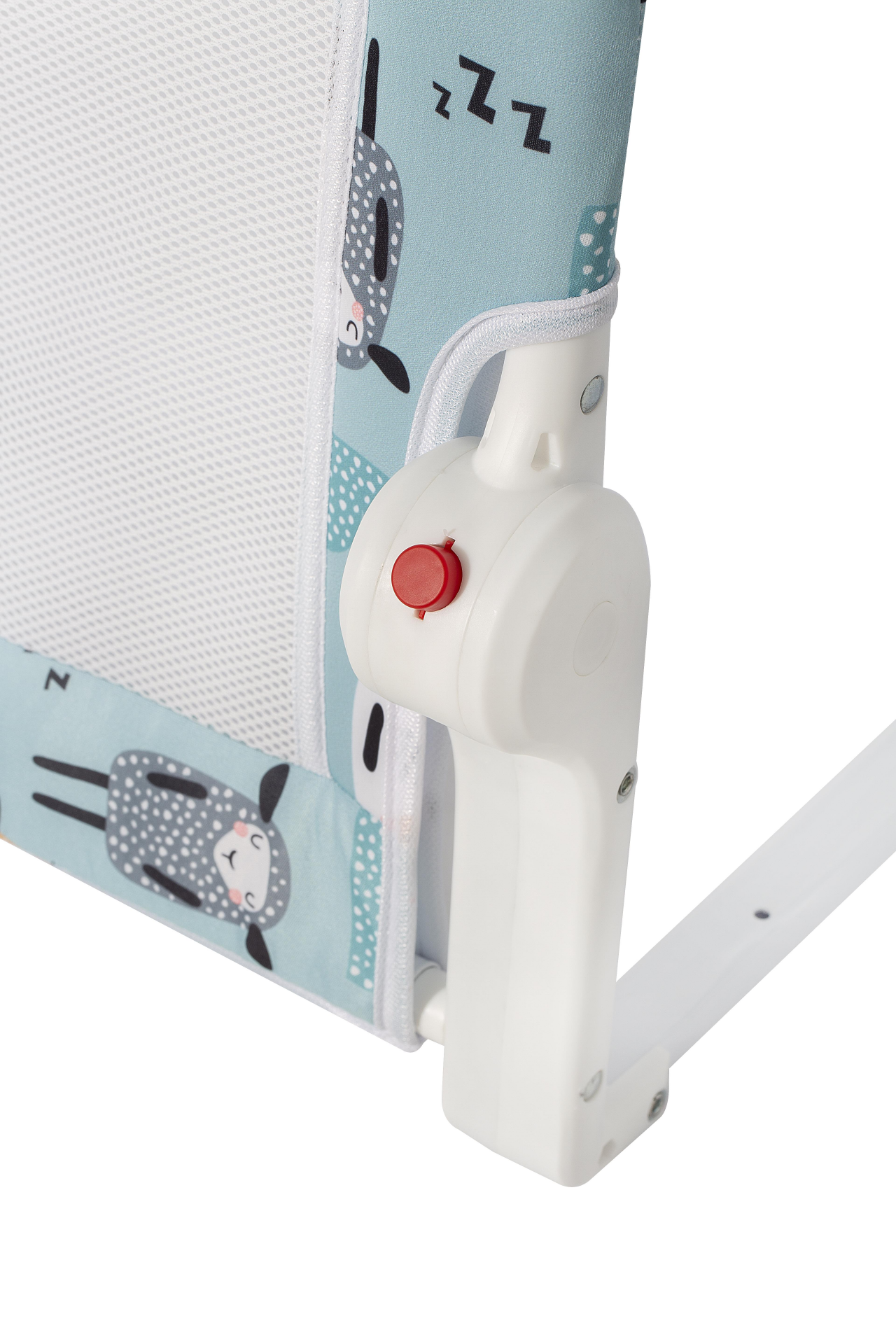 GUIMO 150 CM Yatak Bariyeri Hello World Fil Desen Mavi