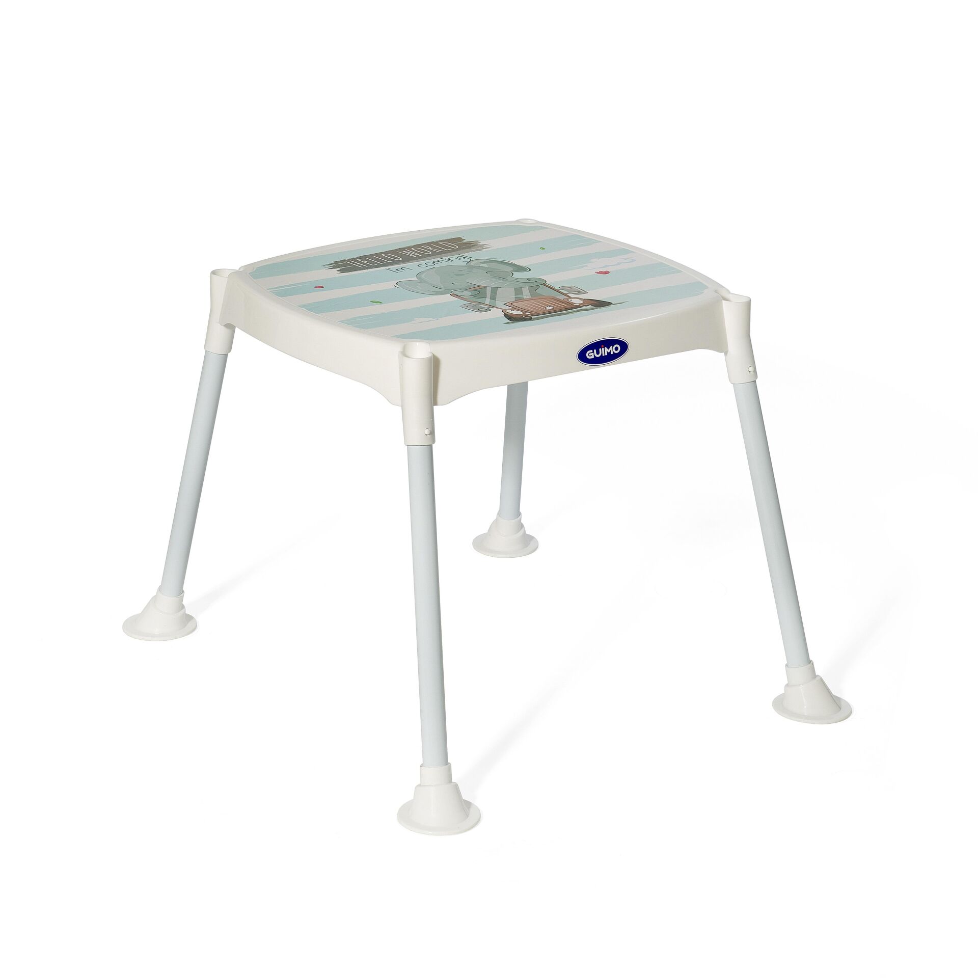 GUIMO 3 IN 1 Mama Sandalyesi Hello World Fil Desen Mavi