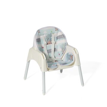 GUIMO 3 IN 1 Mama Sandalyesi Hello World Fil Desen Mavi