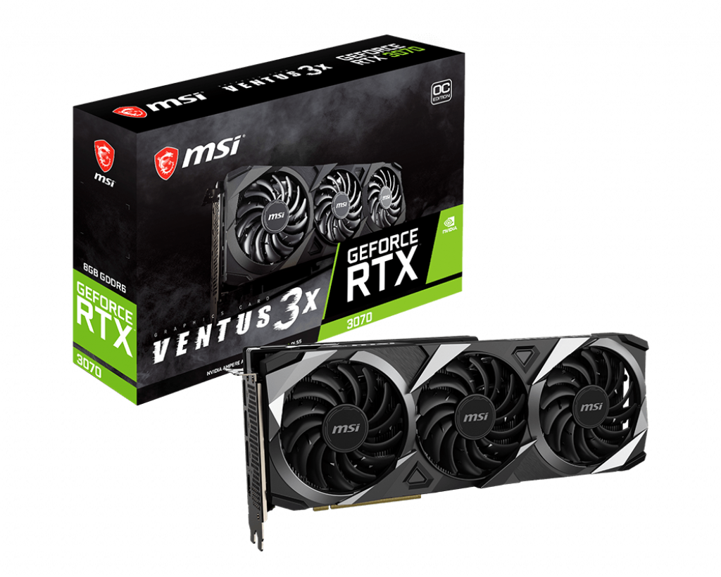 MSI NVIDIA GeForce RTX 3070 Ventus 3X OC 8G GDDR6 256 Bit Ekran Kartı