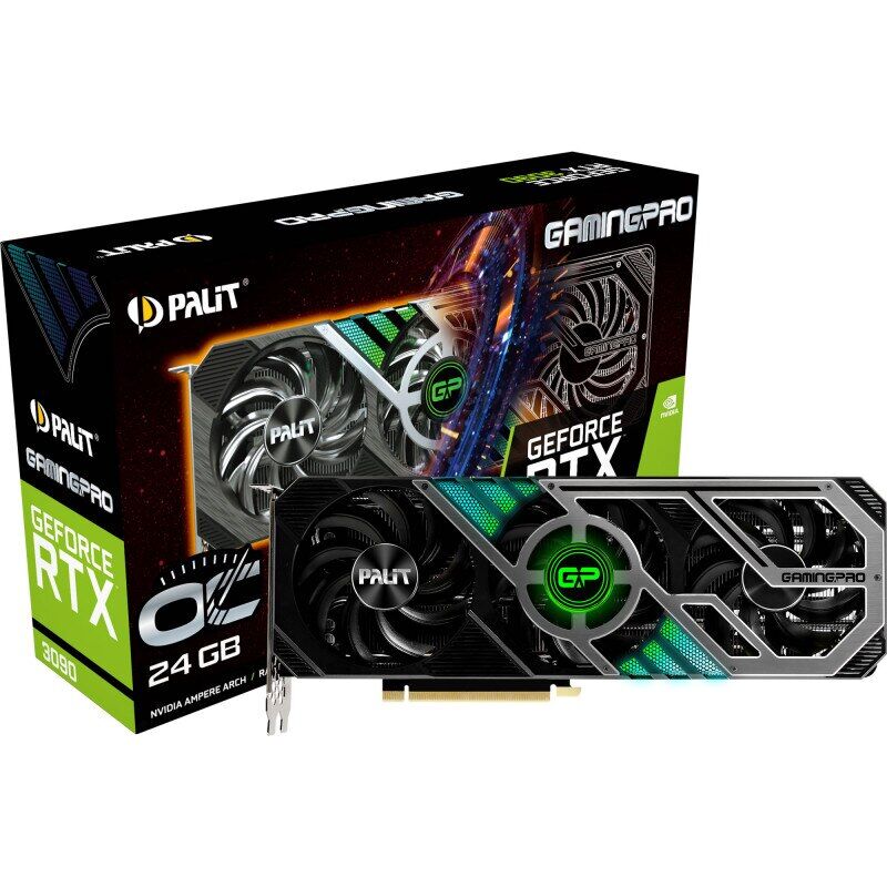 Palit Nvidia GeForce RTX3090 Gaming Pro OC 24GB 384Bit GDDR6X PCI-Express 4.0 Ekran Kartı