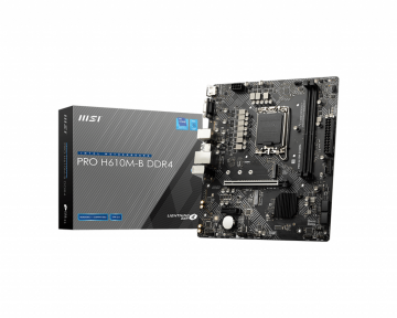 Msı Pro H610M-B DDR4 Soket 1700 Ddr4 3200(OC) Pcı-E Gen 4 ,M.2 Usb3.2 1x 1G Lan Matx
