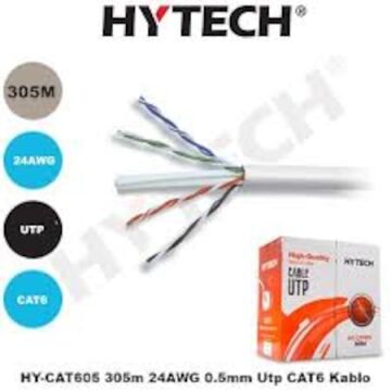Hytech HY-CAT605 305m 24AWG 0.5mm Utp CAT6 Kablo