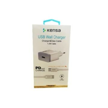 Kensa KN60 2.1A Type C Şarj Data Kablo+Başlık