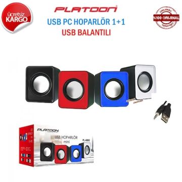 Platoon PL-4082 1+1 Hoparlör Speaker Usb