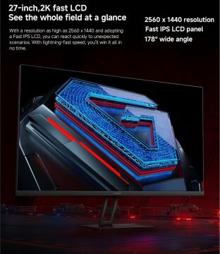 Xiaomi 2K Gaming Monitör G27Qİ EU 1 Ms Ful Hd 180 Hz