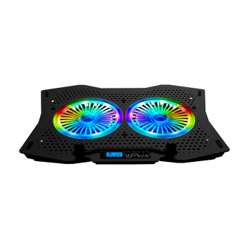 Rampage AD-RC9 TORNADO Siyah 115 -115 -15mm (2 adet)Fanlı 10''-18'' RGB Işıklı Notebook Soğutucu Stand