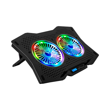 Rampage AD-RC9 TORNADO Siyah 115 -115 -15mm (2 adet)Fanlı 10''-18'' RGB Işıklı Notebook Soğutucu Stand
