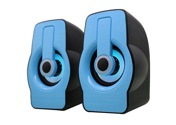 Snopy SN-X23 2.0 Multimedia RGB Işıklı 3W*2 Siyah/Mavi USB Speaker
