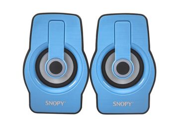 Snopy SN-X23 2.0 Multimedia RGB Işıklı 3W*2 Siyah/Mavi USB Speaker