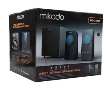 Mikado MD-318BT 2+1 25W Siyah Usb+Fm+Bluetooth Destekli Led Işıklı Speaker