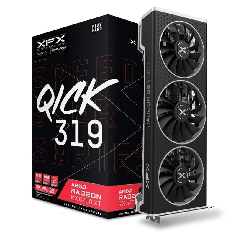 XFX Speedster QICK 319 AMD Radeon RX6700XT Black RX-67XTYPBDP 12GB GDDR6 192Bit Ekran Kart