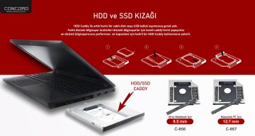 Concord C857 2.5'' Ssd Kızak 12.7mm Notb Kalın