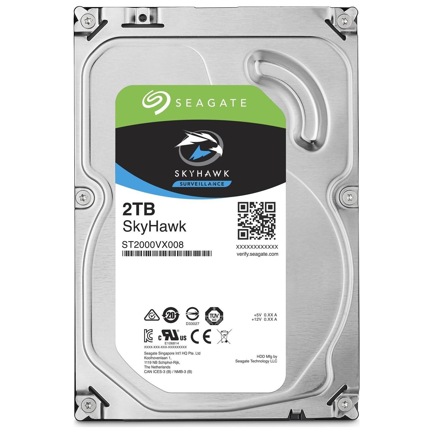 Seagate Skyhawk 3.5 2Tb Sata3 SV35 5900Rpm 64Mb 7/24 ST2000VX008 Güvenlik Harddisk