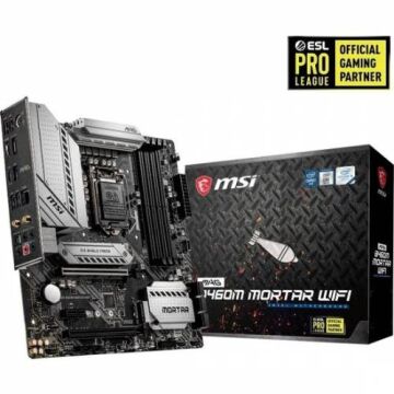 MSI MAG B460M MORTAR WIFI SOKET 1200 DDR4 2933 HDMI DP M.2 USB 3.2 RGB WIFI MATX