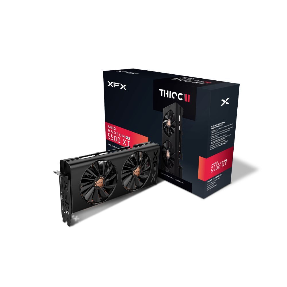 XFX AMD Radeon RX 5500 XT Thicc II Pro RX-55XT4DFD6 4 GB 128 Bit GDDR6 Ekran Kartı