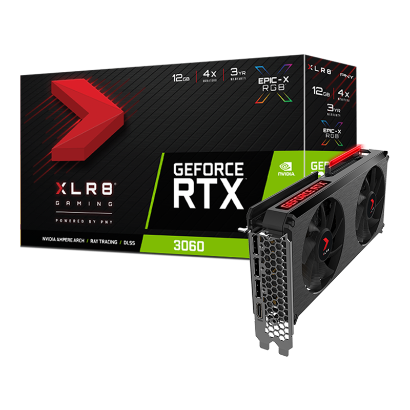 PNY GeForce RTX 3060 12GB XLR8 12GB GDDR6 192Bit DX12 Gaming Ekran Kartı VCG306012DFXPPB