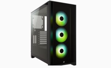 Corsair iCUE 4000X RGB CC-9011204-WW USB 3.1 Temperli Siyah Kasa
