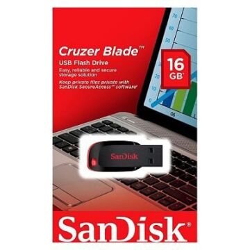 SanDisk Cruzer Blade SDCZ50-016G-B35 16 GB USB 2.0 Flash Bellek (SDCZ50-016G-B35)