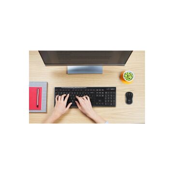 Logitech MK270 Nano USB Q TR Optik Siyah Kablosuz Klavye Mouse Set 920-004525