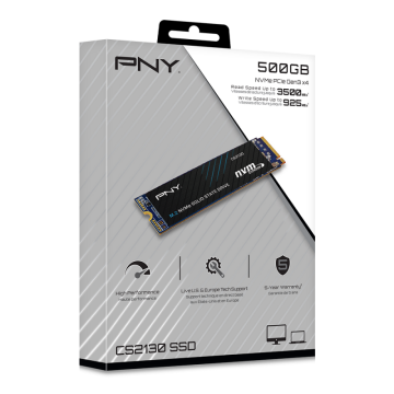PNY 500GB CS2130 3500/925  NVMe PCIe M.2 SSD