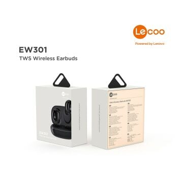 Lenovo Lecoo EW301 Kablosuz Tws Siyah Mikrofonlu Kulak İçi Kulaklık