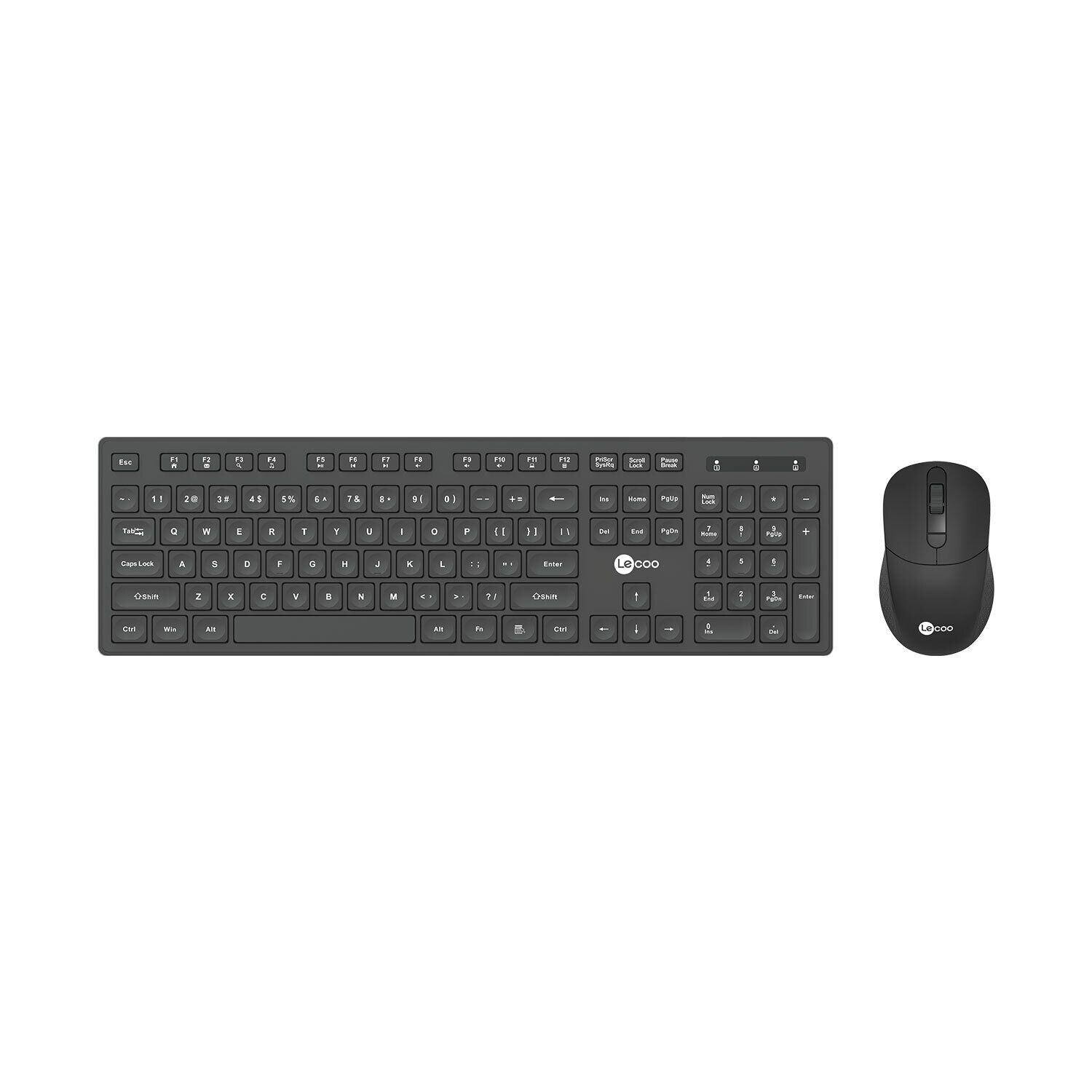 Lenovo Lecoo KW201 Kablosuz Türkçe Siyah Q Klavye & Mouse Set
