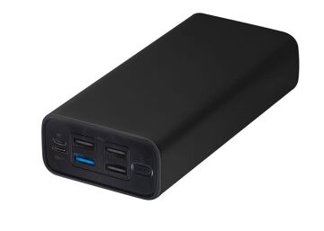 Hytech HP-S30PD 30000mAh PD Şarj Powerbank 4 Usb Port Siyah Taşınabilir Pil Şarj Cihazı