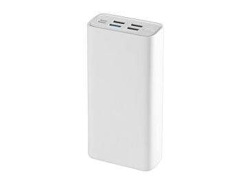 Hytech HP-S30PD 30000mAh PD Şarj Powerbank 4 Usb Port Beyaz Taşınabilir Pil Şarj Cihazı