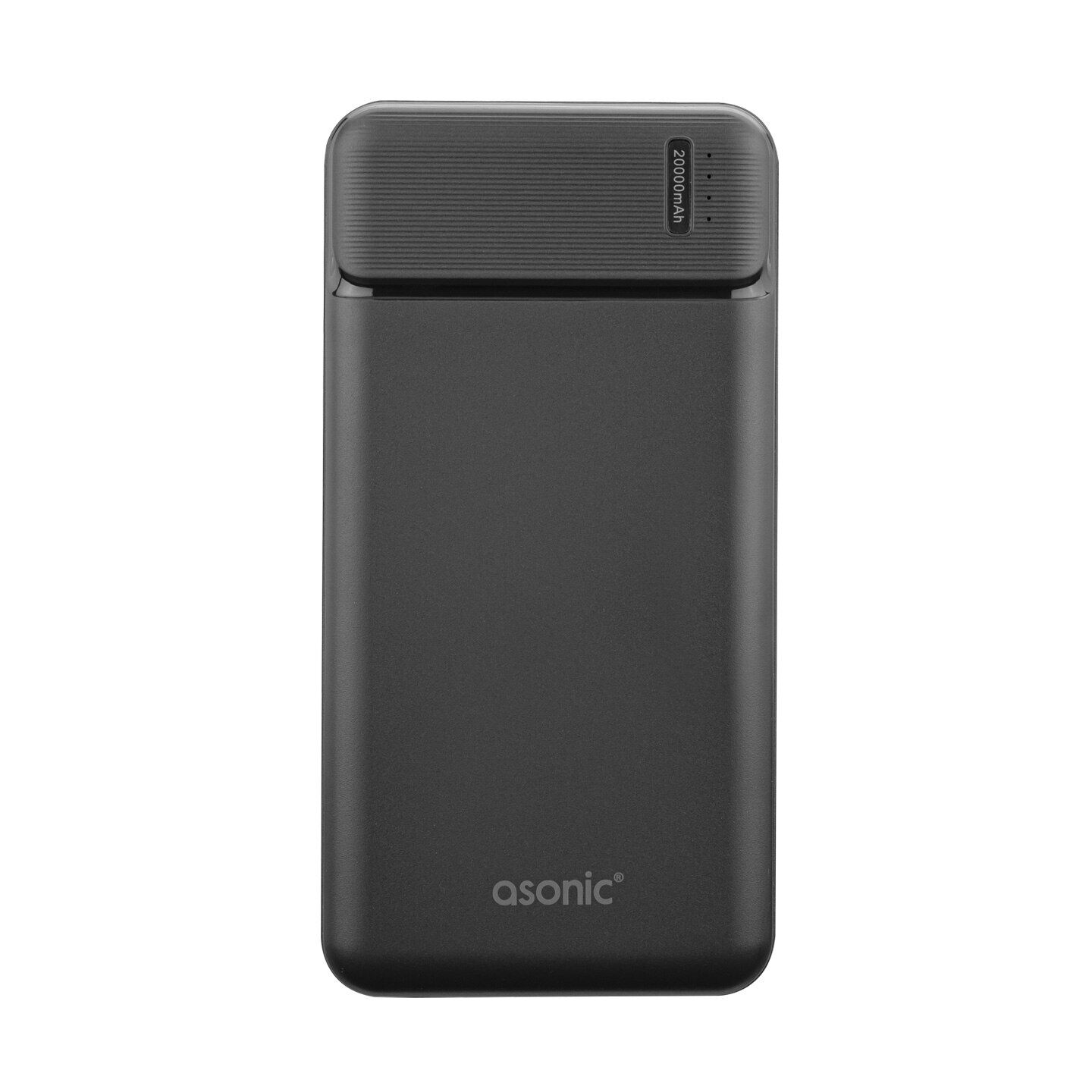 Asonic AS-P20 20000mAh 2*USB Output Powerbank Siyah Taşınabilir Pil Şarj Cihazı