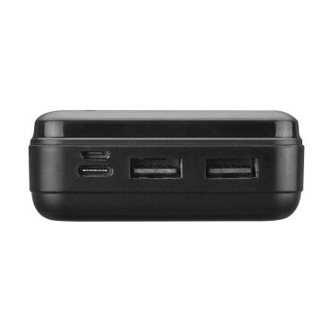 Asonic AS-P20 20000mAh 2*USB Output Powerbank Siyah Taşınabilir Pil Şarj Cihazı