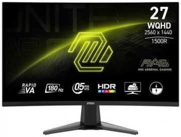 MSI 27 MAG 27CQ6F 2560x1440 (QHD) 16:9 CURVE 1500R RAPID VA 180HZ 1MS FREESYNC GAMING MONITOR