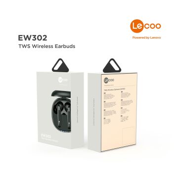 Lenovo Lecoo EW302 Kablosuz TWS Siyah Mikrofonlu Kulak İçi Kulaklık