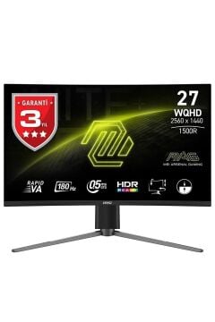 MSI 27 MAG 27CQ6PF 2560x1440 (WQHD) 16:9 CURVE 1500R RAPID VA 180HZ 0.5MS FREESYNC GAMING MONITOR