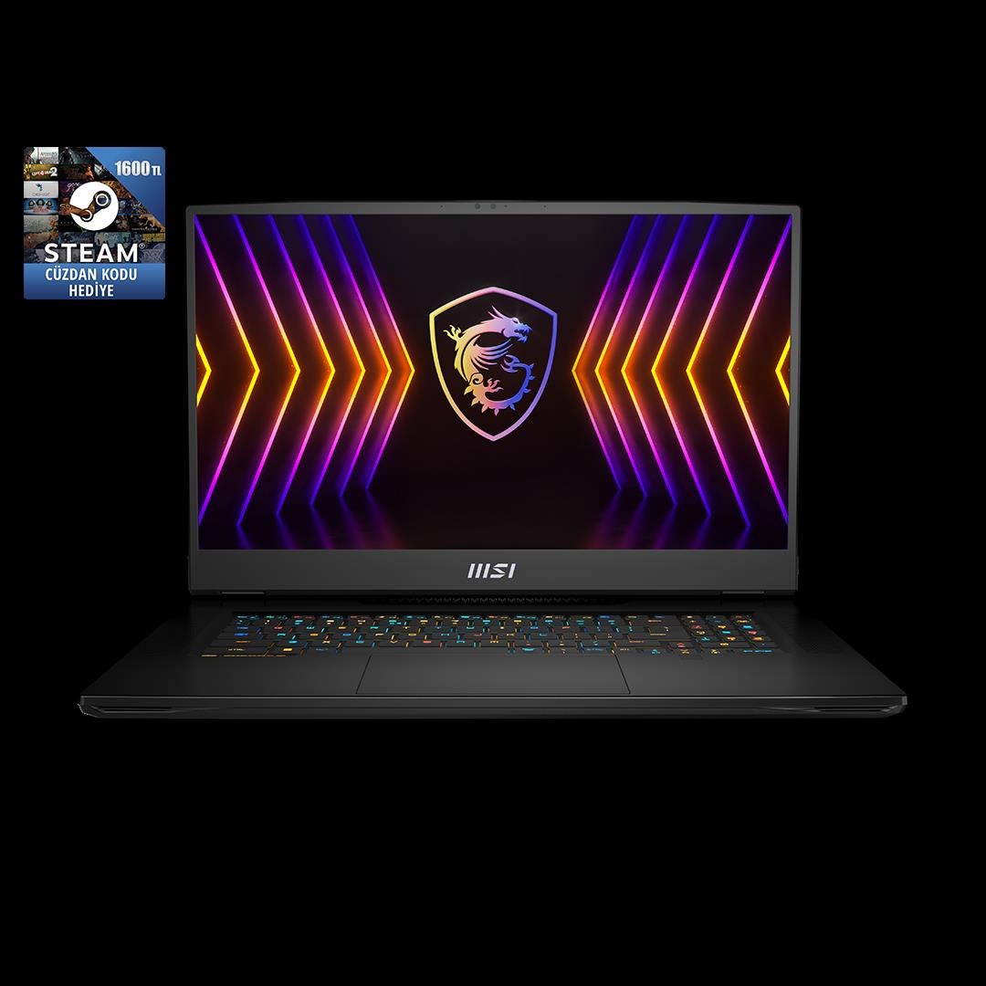 MSI NB TITAN GT77 12UHS-037TR I9-12900HX 128GB DDR5 RTX3080TI GDDR6 16GB 2TB SSD 17.3 UHD