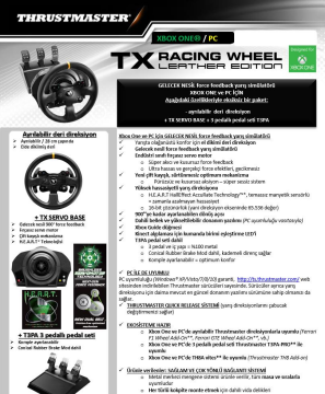 Thrustmaster TX Racing Leather Edition Yarış Dİreksiyonu Xbox One/PC